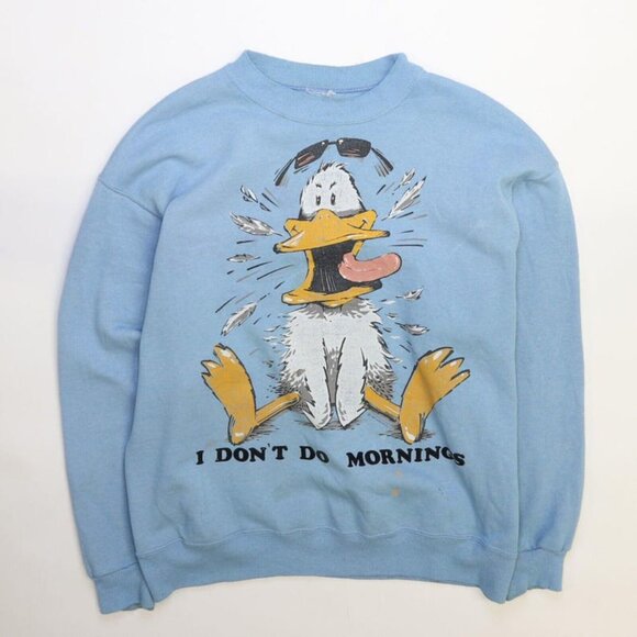 I Don't Do Mornings Duck Parody shirt sweatshirt - Picture 1 of 2